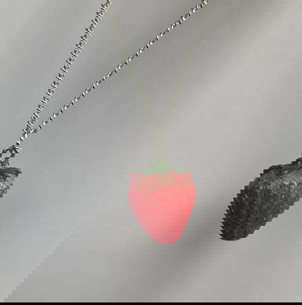 strawberry necklace  Image 2 Preview