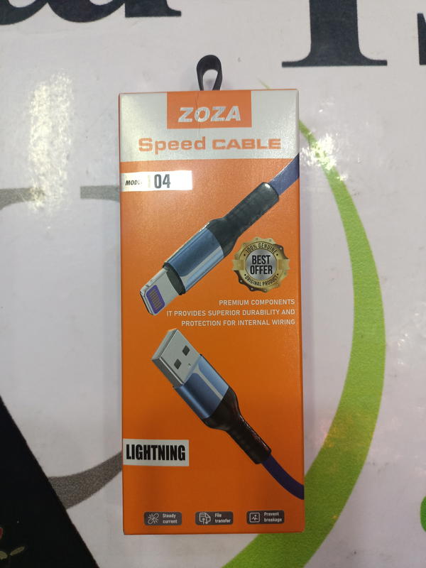 كابل شاحن ايفون zoza نحاسى  Image 1 Preview