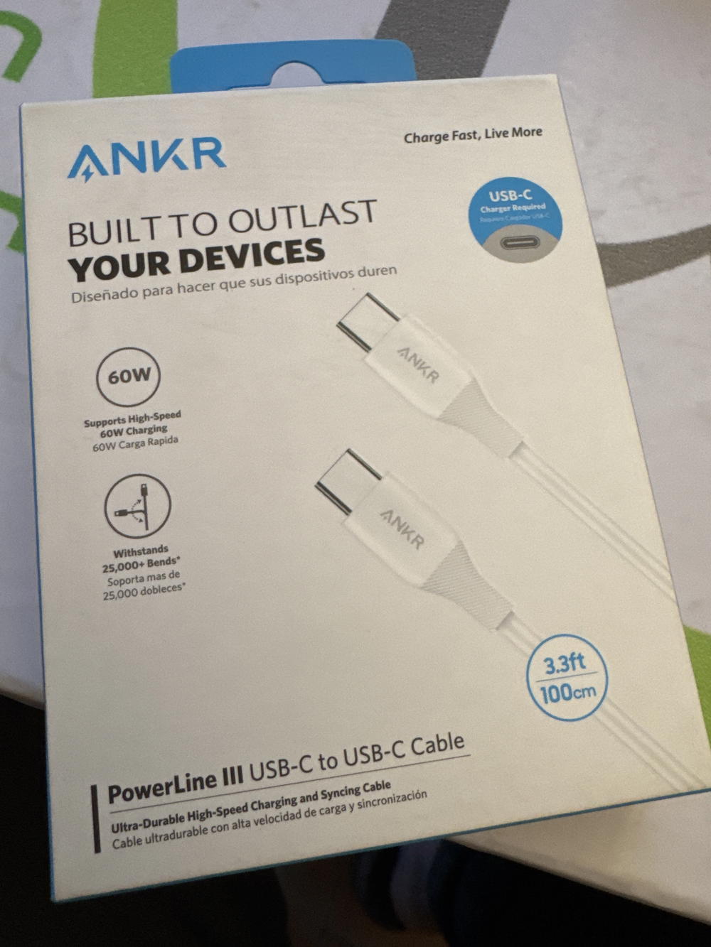 كابل تايب سي في تايب سي anker Preview Image