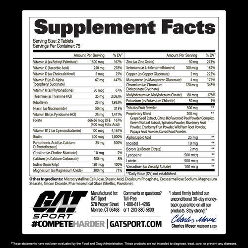 GAT Sports - Mens Multi+Test 150Tabs Image 3 Preview