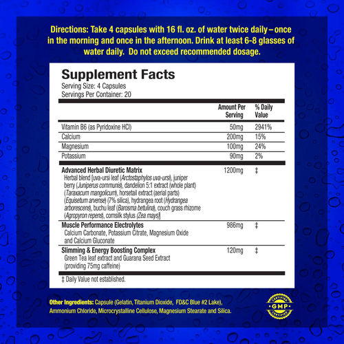 Maximum Human Performance - Xpel Diuretic 80Capsules Image 3 Preview