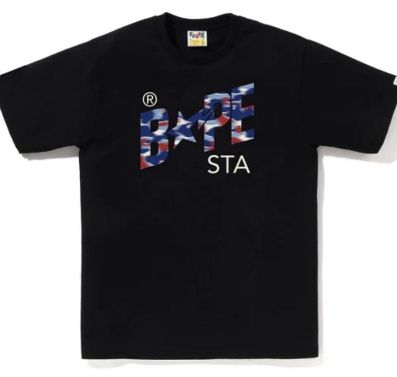 BLACK AND BLUE CAMO BAPE STA TEE Preview Image