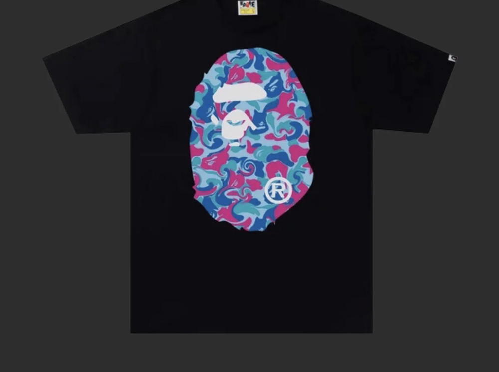 BLACKE AND BLUE SAKURA BAPE STA TEE Preview Image