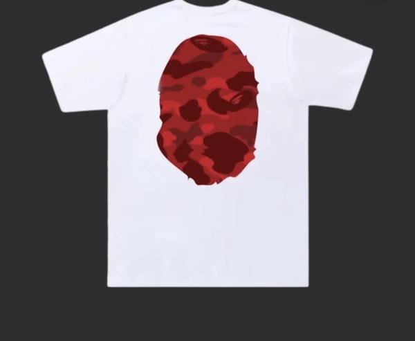 RED AND WHITE BAPE STA SAKURU TEE Image 2 Preview