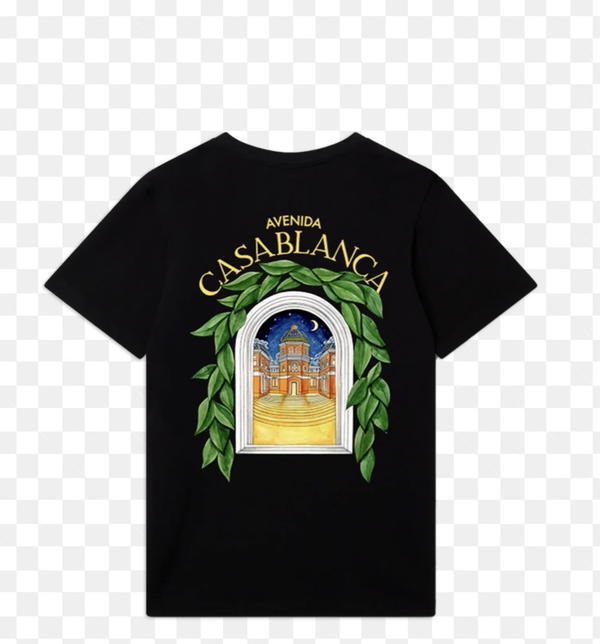 CASABLANCA BLACK TEE TREE SHIRT Image 2 Preview
