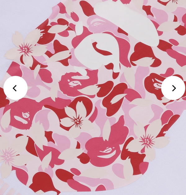 WHITE BAPE STAA FLOWERS TEE Image 3 Preview