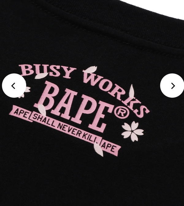 BLACK BAPE STA FLOWERS TEE Image 4 Preview