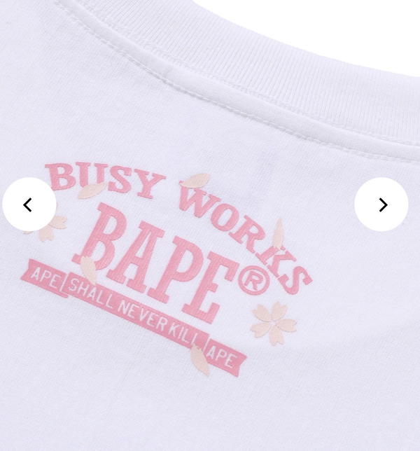 WHITE BAPE STAA FLOWERS TEE Image 4 Preview