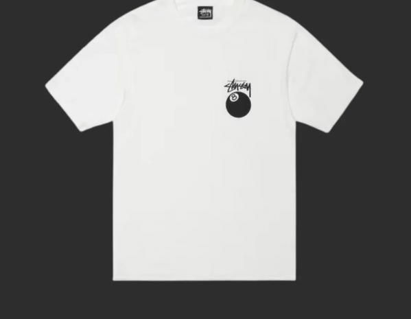 WHITE 8 BALL STÜSSY TEE Image 1 Preview