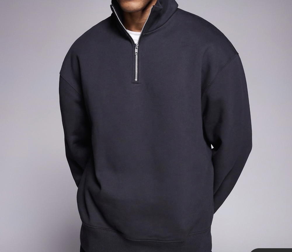 Charcoal OFF BLACK Quarter Zip Hood Preview Image