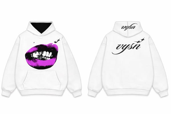 White Lips VYSN Hoodie Image 1 Preview