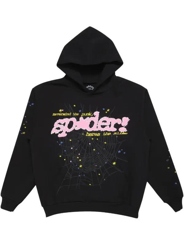 Black X Pink Sp5der Hoodie Preview Image