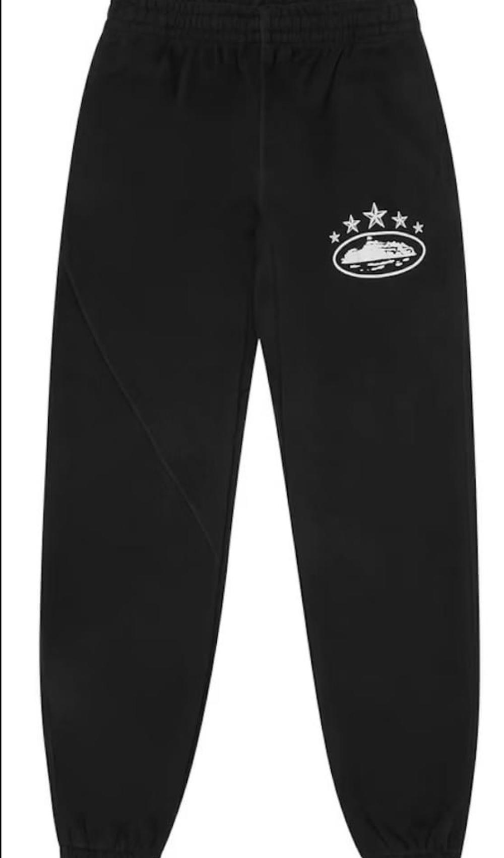 Black and White Corteiz Sweapants Preview Image