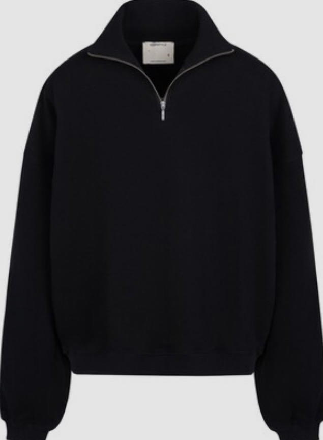 Black Quarter Zip Hood Preview Image