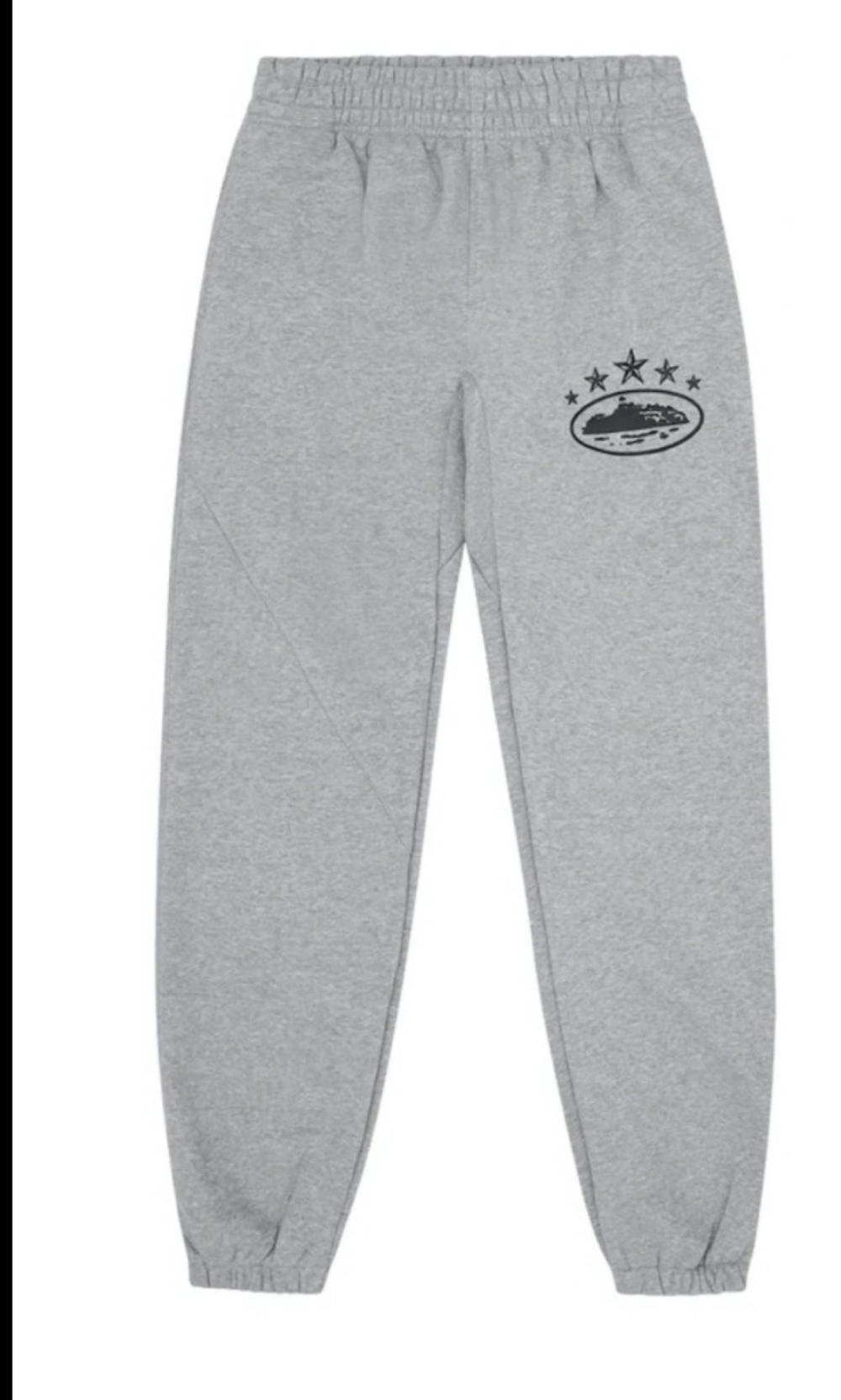 Grey and Black Corteiz Sweatpants Preview Image