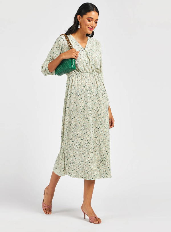 فستان طويل بأكمام ماركة H&M Image 1 Preview