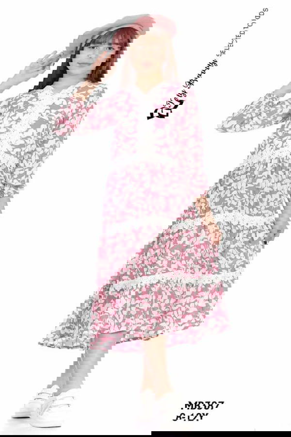 فستان طويل مشجر ٨-١٢ سنه Image 1 Preview
