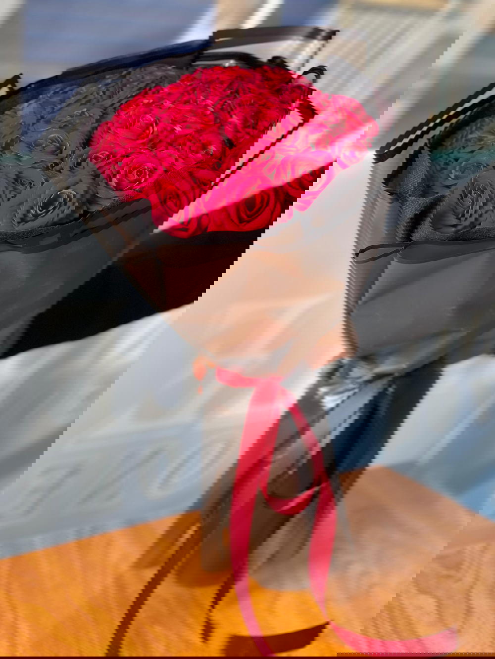 بوكيه ورد احمر قطيفه Preview Image