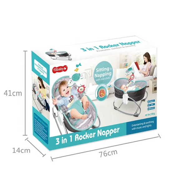 Ibaby الكرسي الهزاز 3 فى 1 مع وحدة الاهتزاز سرير متعدد الوظائف من اى بيبى  Image 2 Preview