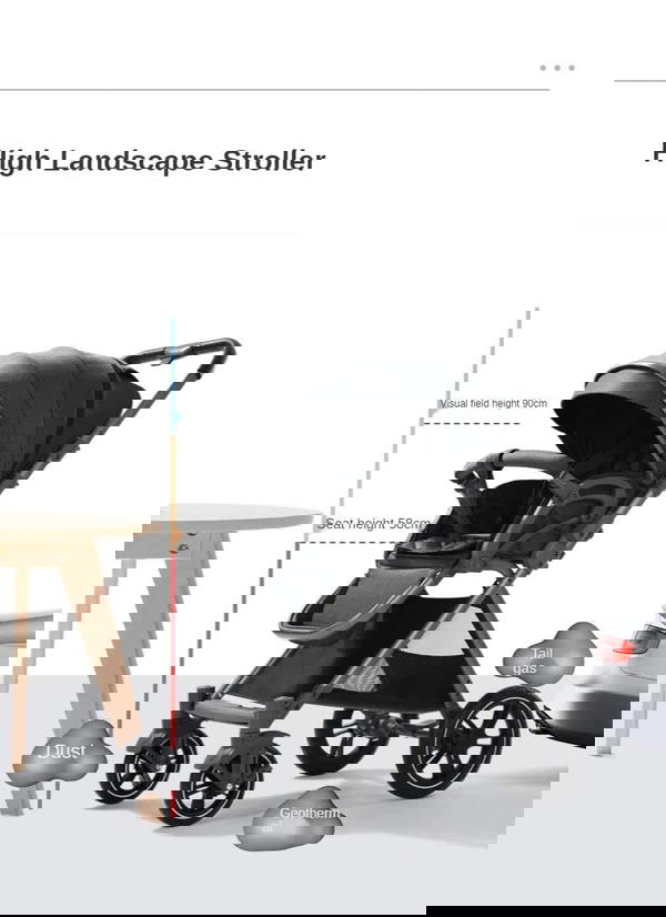 عربة اطفال من بيليكو بيد قابلة للطي عالية الجودة A10 - اسود Image 7 Preview