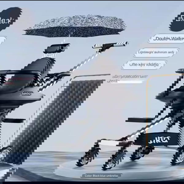 عربة أطفال توأم خفيفة الوزن وقابلة للطي للأطفال من عمر 1 إلى 5 سنوات Image 3 Preview