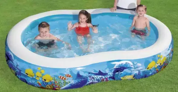 حمام سباحة نفخ بيست واي، بيضاوي، 262 ×157× 46 سم، دورين، أزرق × أبيض Image 2 Preview