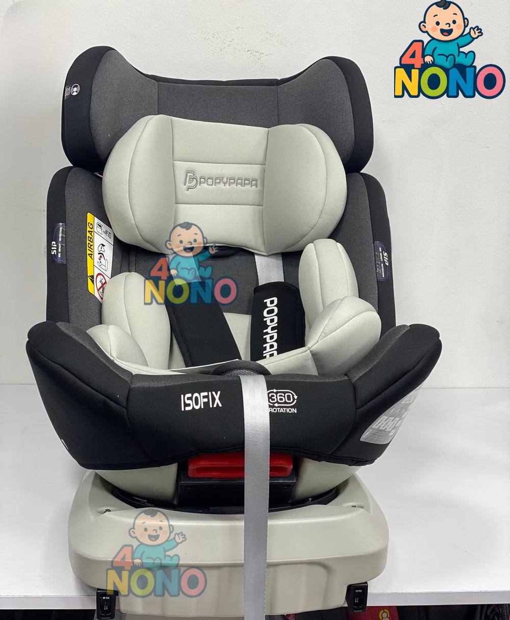 كارسيت Popypapa 360 سبين مع خاصية ايزوفيكس مع امكانية التحكم في امالة الكرسي للخلف ومع ثلاث مراحل ويتحمل من وزن 0 ل36 360Aرمادي فاتح Preview Image