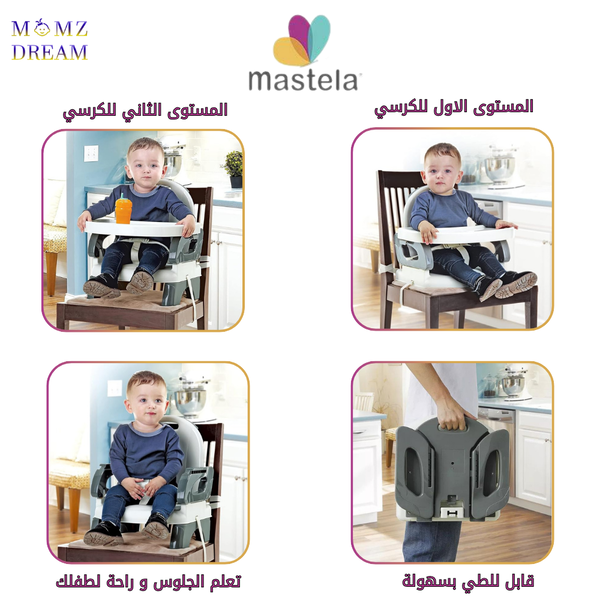 كرسي الطعام الداعم للأطفال القابل للطي من ماركة ماستيلا MASTELA . Image 5 Preview
