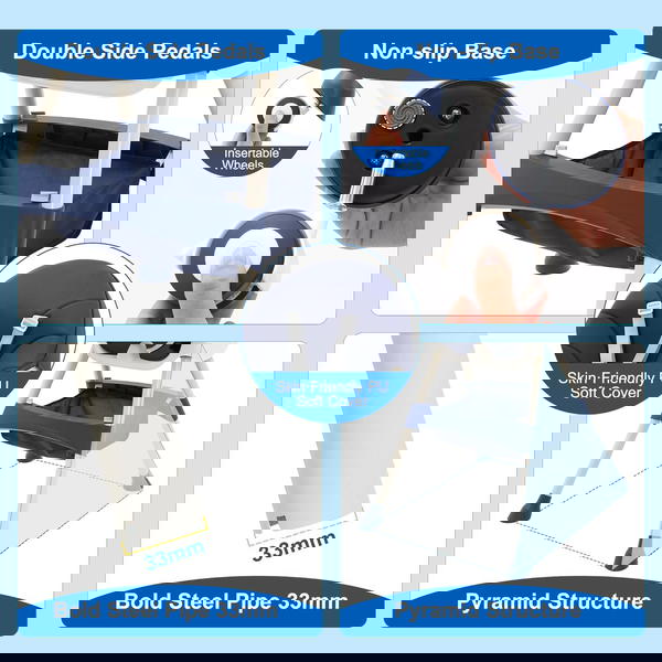 كرسي طعام للأطفال مستويات بعجلات وظهر متحرك E-560 Image 6 Preview
