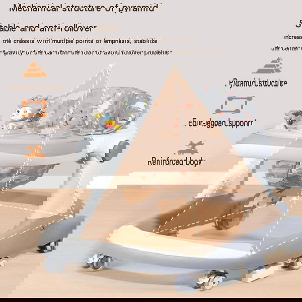 مشاية للاولاد والبنات من سن 6 اشهر فما فوق مع صينية موسيقى والعاب، وسادة مقعد، Image 9 Preview