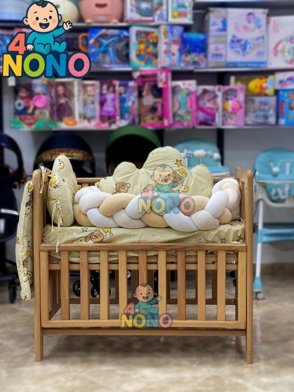 سرير اطفال خشب (مقاس 100*60 قابل للطي) Image 3 Preview