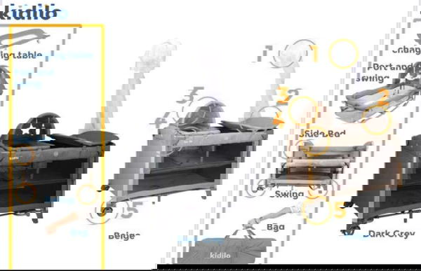 سرير اطفال kidilo bed T-703L Image 3 Preview