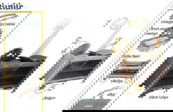 سرير اطفال kidilo bed T-703L Image 1 Preview