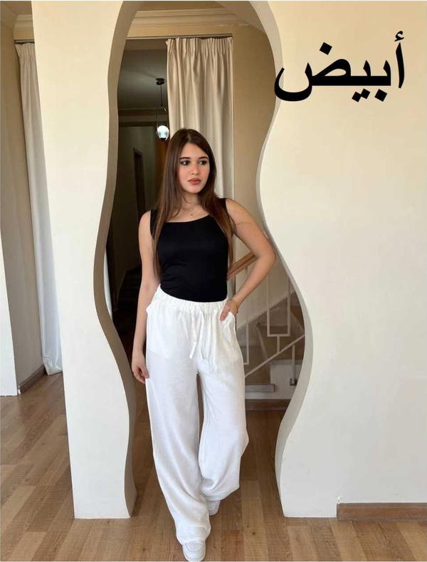 بنطلون الكتان الصيفي جميع الالوان Image 2 Preview