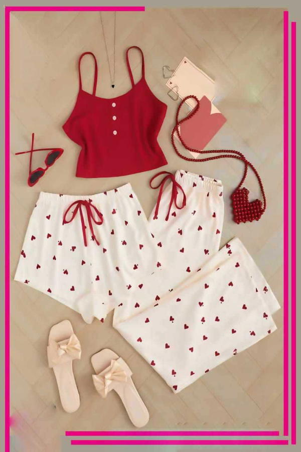 بيجامه 3قطع صيفي راحه بدون حدود Image 1 Preview