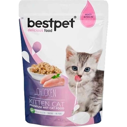 Bestpet Kitten Jelly Tavuklu Yavru Kedi Yaş Maması 85 g(602491) Preview Image