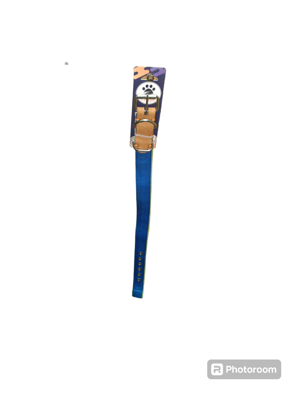 Blue padded collar, large size for dogs Preview Image