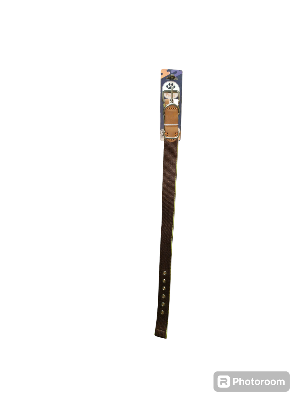 Brown padded collar, size large for dogs Preview Image