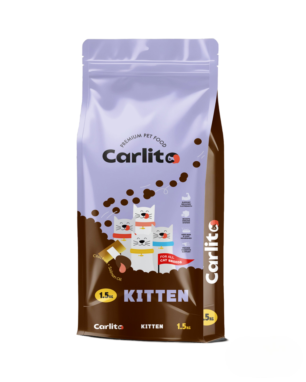 Carlito - Kitten Dry Food - Chicken&Salmon 1.5kg (643192) Preview Image