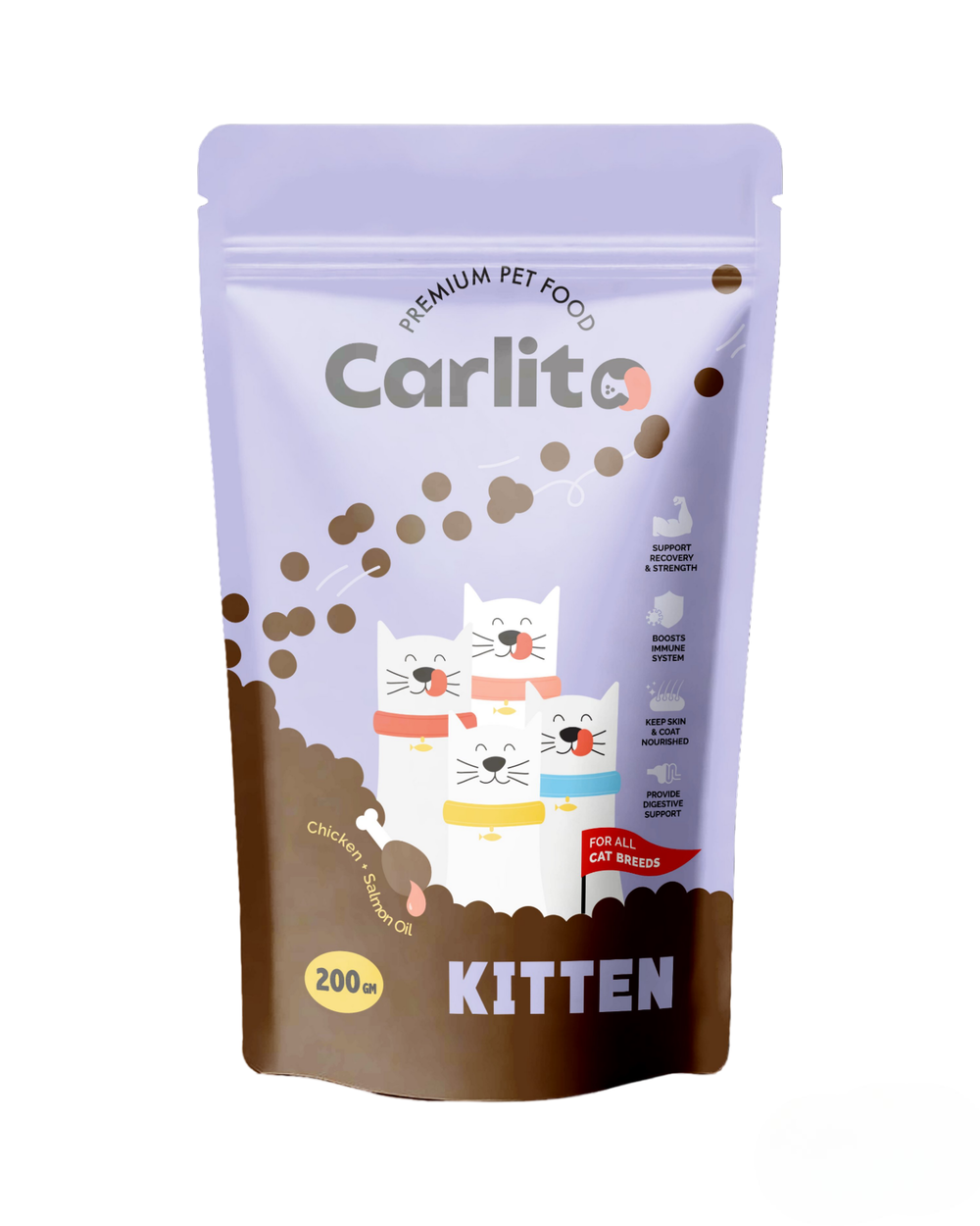 Carlito - Kitten Dry Food - Chicken&Salmon 200g (643154) Preview Image