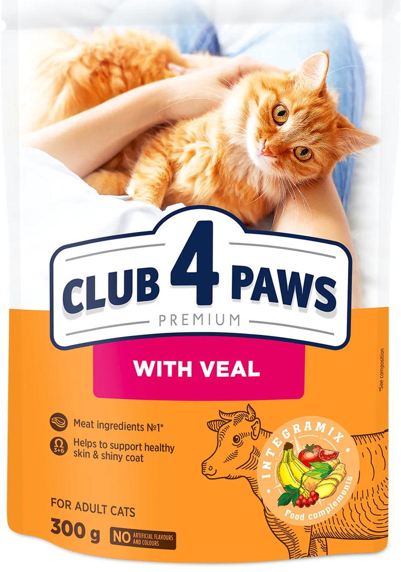 Club 4 Paws Cat Adult Veal 300 g Preview Image