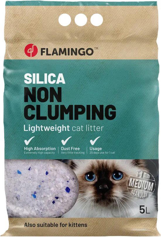 Flamingo Cat Litter Silica Medium Grains 5L Preview Image