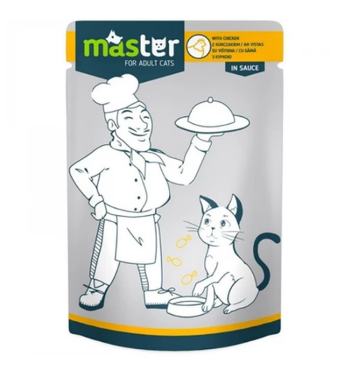 Master Cat Wet Food Adult with Chicken in sauce Pouch 80 g(909061) Image 1 Preview
