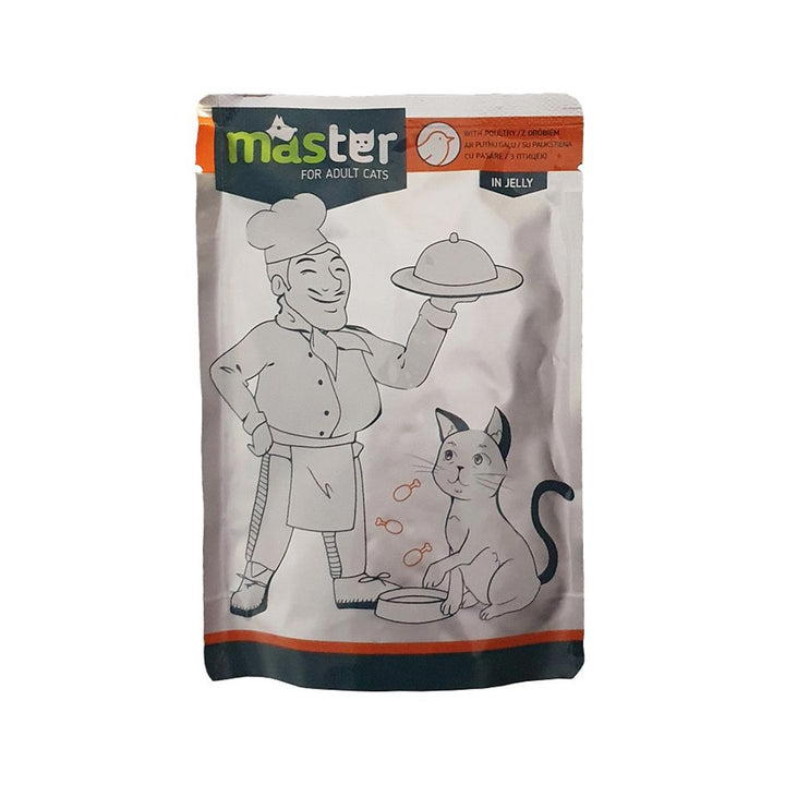 Master Cat Wet Food Adult with poultry in jelly Pouch 80g (363983) Preview Image