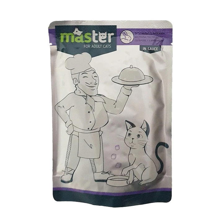 Master Cat Wet Food Adult with rabbit in Sauce Pouch 80 g(909085) Preview Image