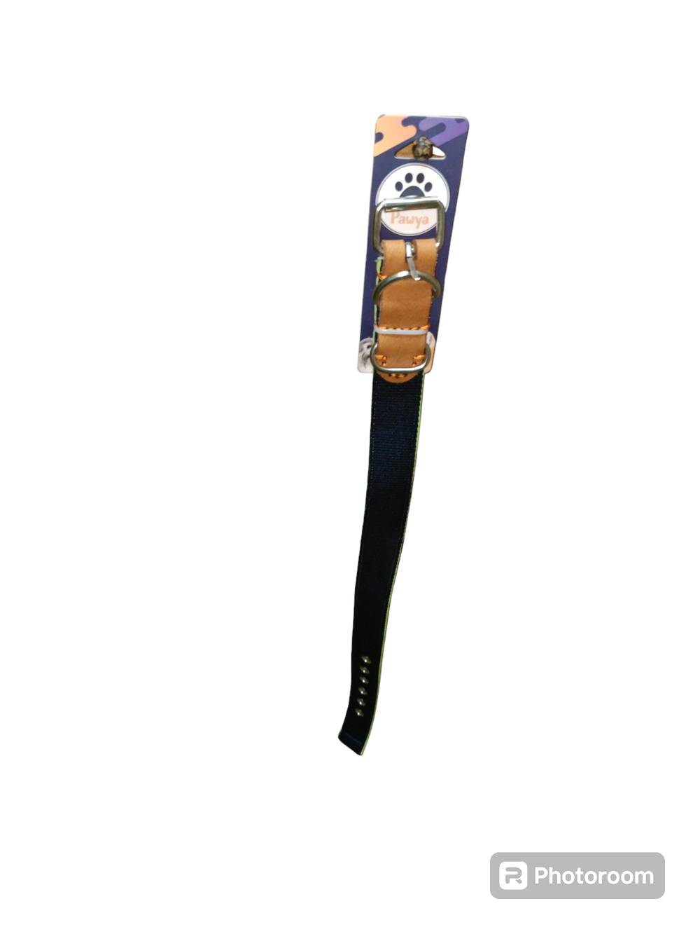 Navy-colour padded collar, size large for dogs Preview Image