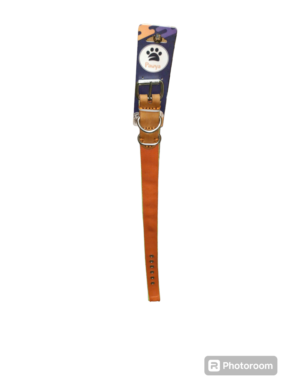 Orange padded collar, size large for dogs Preview Image