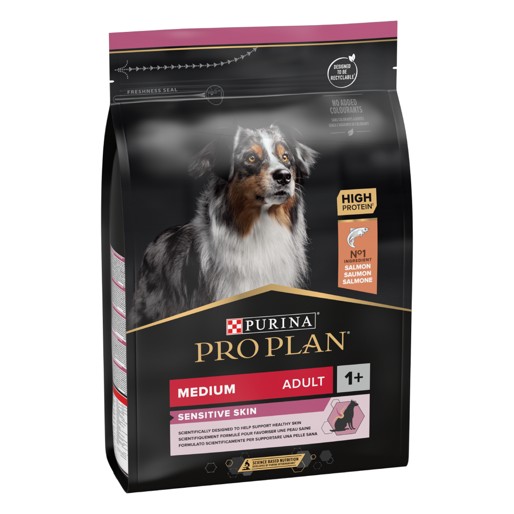 PURINA® PRO PLAN® Dog Medium Adult Sensitive Skin with OPTIDERMA® Rich in Salmon Dry Food Preview Image