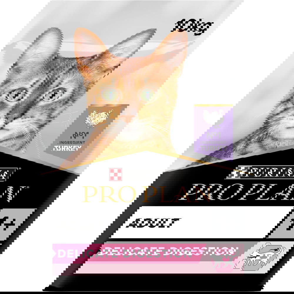 PURINA PRO PLAN Delicate Adult -OPTIDIGEST- Rich in Turkey Dry Cat Food - 10 KG Preview Image