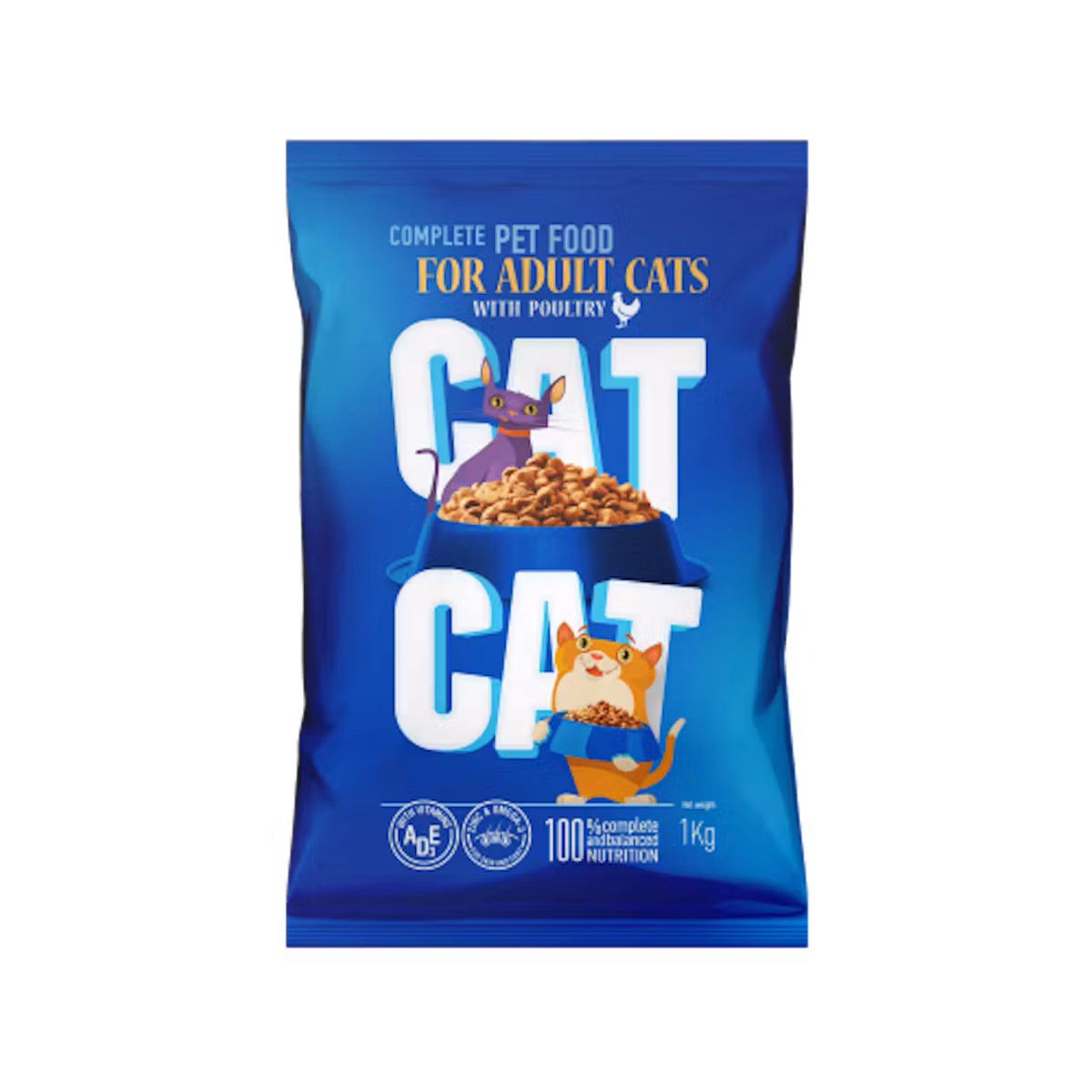 Cat Food CAT CAT with meat, 1kg Preview Image